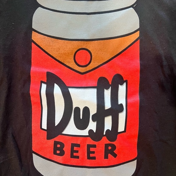 The Simpsons Men's Duff Beer Can Graphic T-Shirt Size Small - Picture 5 of 7